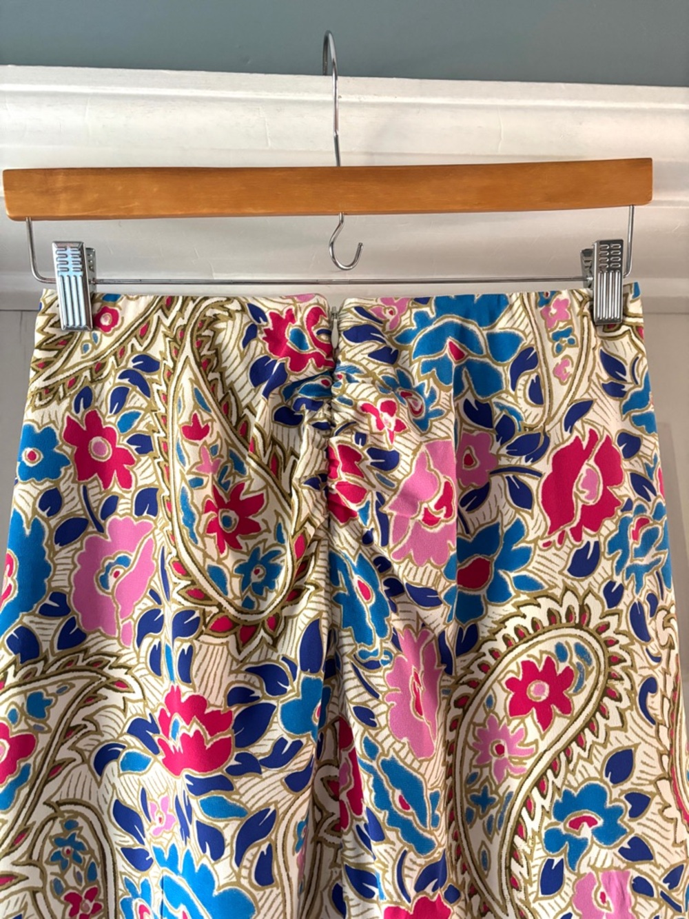 Isabel Marant Breena Floral Paisley Midi Skirt Silk Blend Size 36 FR | 4 US - Picture 8 of 15